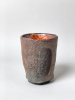 Steinrinde 2026, 11 x 8cm, wood kiln fired / Holzbrand ~ 1330°C/ 68h wild clay slip /shino/ Slipglasur aus wildem Ton&nbsp; Das Tafelgeschirr der Höhlenmenschen!&nbsp; Altamira trifft hier auf den Alltag im 21. Jahrhundert./The cavemen's tableware! Altamira meets 21st-century everyday life here.&nbsp;160 Euro&nbsp;Inquire