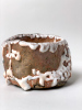 Lebkuchen2026, 7 x 11cm, wood kiln fired/ Holzbrand ~ 1330°C/ 68h, wild clay slip / Shino/ Slipglasur aus wildem TonMarshmallow überm Feuer oder Zuckerguss auf dem Lebkuchen, die Shino macht uns hier alle Ehre./ Like marshmallows over a fire or icing on gingerbread, the Shino glaze truly does itself proud here.160 Euro&nbsp;&nbsp;Inquire&nbsp;