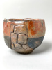 Felsen 2026, 9,5 x 12 cm, wood kiln fired / Holzbrand ~ 1330°C/ 68h wild clay slip /shino/ Slipglasur aus wildem Ton Die hohen Temperaturen haben den wilden Ton von einer kleinen griechischen Insel, in das abendliche Meer verwandelt und einen Horizont gebildet. Ein Felsen ragt empor./The high temperatures have transformed the wild clay of a small Greek island into the evening sea, forming a horizon. A rock towers up.reserved&nbsp;